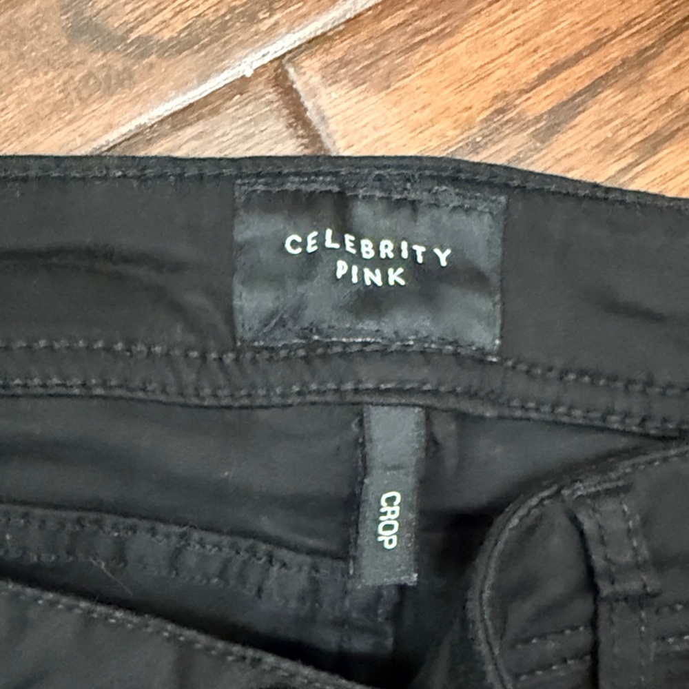 Celebrity Pink Dark Crop Trousers